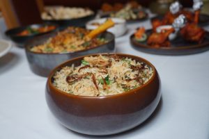 Flavorful vegetable fried rice served at Panas Indian Dining in Twickenham