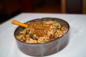 Delicious chicken fried rice served at Panas Indian Dining in Twickenham