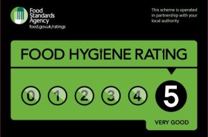 Food Standards Agency 5 out of 5 hygiene rating certificate at Panas Indian Dining in Twickenham