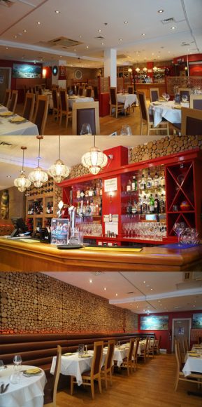 Bar lounge and dining area at Panas Indian Dining in Twickenham